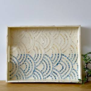 Elegante bandeja de nácar, el más vendido MOP Capiz Shell Bandejas para servicio de restaurante de hotel - Product Image 5