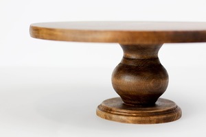 Soporte de pastel de madera redondo hecho a mano de alta calidad con patrón único para una presentación de comida elegante al precio más barato - Product Image 2