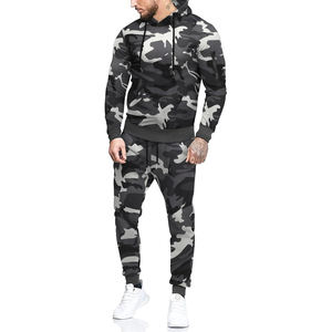 Mens Regular Fit Winter Hooded Solid Sports Tracksuit Custom Logo Outdoor Jogging Suit and <b>Hoodie</b> Set - Product Image 1