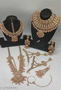 Indian Traditional & Fashionable Gold Plated Designer Antique Full Bridal <b>Jewellery</b> Necklace <b>Set</b> WithMaangTikka for <b>Girl</b> & Women - Product Image 3
