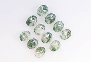 12.13 Ct 8.0 - 6.1 -3.9 MM Fancy Green Color Oval Shape <b>Moss</b> <b>Agate</b> Loose Gemstone For Engagement <b>Rings</b> Gift For Daughter Wow Gem - Product Image 3