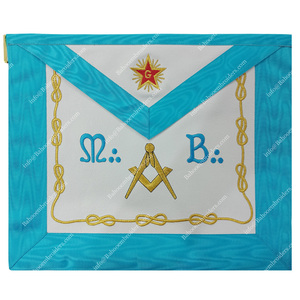 Tablier de maître maçonnique Rite français Accessoire d'église en cuir unisexe pour adultes - Product Image 1