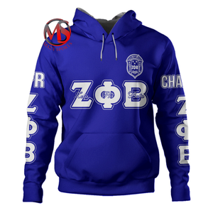 Manches raglan personnalisées 100% coton polaire Zeta Phi Beta brodé et patchs contraste côtes bas femmes demi fermeture éclair sweats à capuche - Product Image 4
