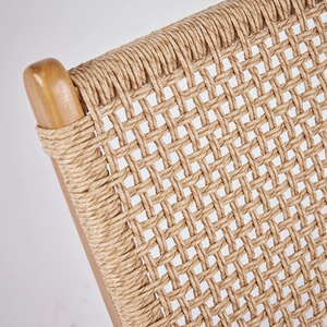 เก้าอี้เลานจ์หวายสังเคราะห์กลางแจ้งเก้าอี้ไม้สักกรอบธรรมชาติสำหรับโรงแรมบ้านเฟอร์นิเจอร์กลางแจ้ง - Product Image 4