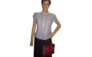 Bolso de mano Banjara, espejo de gran capacidad, tradicional indio, bordado a mano, cierre de cremallera de algodón, bohemio, portátil para - Product Image 4