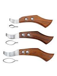 Couteau à sabot à manche en bois de haute qualité pour instrument vétérinaire à boucle oculaire de toilettage de cheval avec couteaux à griffes - Product Image 2