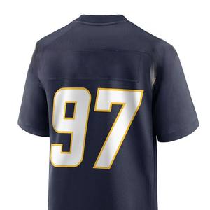 Ensemble de maillot et de pantalon de football américain noir personnalisé avec numéro doré, col en V, uniforme d'équipe pour le jour du match, vêtements de sport - Product Image 5