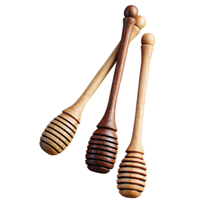 Wholesale Wooden <b>Honey</b> Wands Customized Manufacturing Best Selling Products Mixing Stirrer Syrup Dippers - Product Image 3