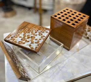 Quemador de incienso con incrustaciones de madera de gran venta, juego completo de quemador Bakhoor con caja a un precio muy barato, listo para enviar, fabricado en Mubkhara por GGO - Product Image 5