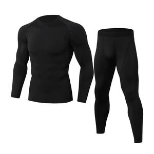 Juego de compresión sostenible y cómodo con impresión de logotipo personalizado para hombres, ropa de gimnasio, juego de Yoga de alta calidad, servicio OEM personalizado - Product Image 1