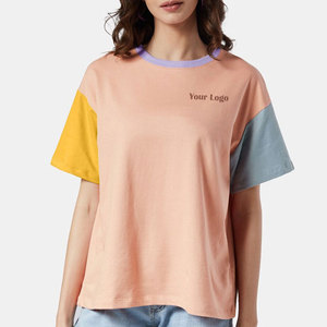 Nouveau design Meilleure vente T-shirts surdimensionnés pour femmes quantité minimale de commande bas T-shirts surdimensionnés pour femmes en gros - Product Image 1