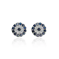 Pendientes de Plata 925 con Circonita Cúbica Azul, Chapados en Oro, Hipoalergénicos y Resistentes al Deslustre, Estilo Vintage para Mujer, Marca Art Palace