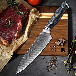 Cuchillo de Cocina Japonés Profesional de 8 Pulgadas, Cuchillo de Chef de Damasco con Mango de Resina, 9CR18, 67 Capas - Product Image 2