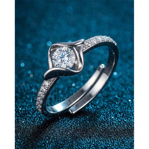 Anillos de Plata de Ley 925 de Primera Calidad para Mujer, Chapados en Rodio, con Corte Princesa y Corte Cojín, Joyería Fina de Platino - Product Image 2
