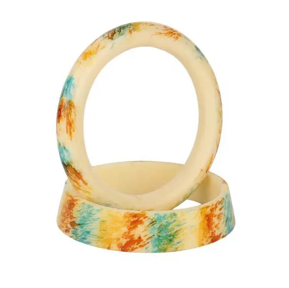 Thời Trang Nhựa Bangle Trang Sức Cho Phụ Nữ Vòng Đeo Tay Trắng Shell H Men Đầy Màu Sắc Bangle Và Handmade Sử Dụng Cho Giá Tốt Nhất