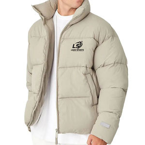 Hot Fashion High Street Puffer Jackets for Men Heavy <b>Weight</b> Canvas Stand Collar Waterproof Eco-Friendly Professional Design - Product Image 3