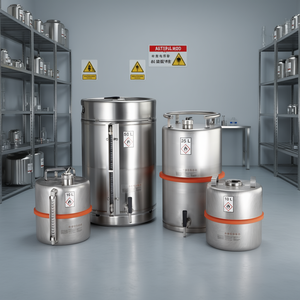Conteneur de stockage en acier inoxydable Burkle GmbH, conception sécurisée avec languettes pour aliments et liquides chimiques - Product Image 3