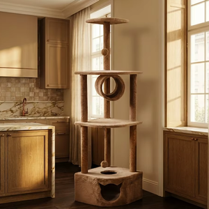 Árbol para Gatos de Lujo Moderno de Múltiples Niveles, Poste Rascador de Yute Premium al por Mayor para Tiendas de Mascotas - Product Image 1