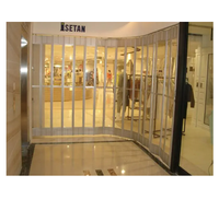 Porte coulissante manuelle commerciale en polycarbonate transparent, pliante, isolante thermiquement, étanche, moderne, pour extérieur et appartement