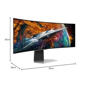 Monitor de Computadora para Juegos con Pantalla Curva Plateada de 124.5 cm, Módulos de Papel Electrónico Eink - Product Image 1