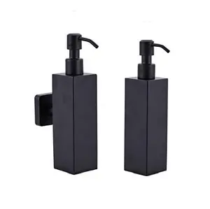 Metal Square Black Soap Dispenser Classic Simple Palin Handmade Liquid Dispenser Latest Arrival Luxury Soap Dispenser