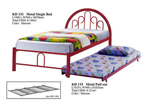 Bedroom Furniture <b>Single</b> <b>Bed</b> Metal <b>Beds</b> Frame <b>Pull</b>-<b>out</b> <b>Bed</b> Frame Bedroom Sets Home Furniture Bedrooms Malaysia Domica KD-133 - Product Image 2