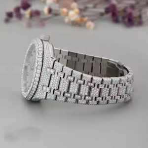 Lujo Iced Out Buss Down Vvs Moissanite diamante Reloj Proveedor Acero inoxidable hecho a mano Relojes mecánicos para hombres mujeres - Product Image 3