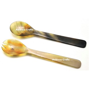 Cuchara de cuerno Natural hecha a mano de estilo americano, gran oferta, servidor de ensalada de cuerno de Búfalo, utensilios de cocina, vajilla, herramientas para servir - Product Image 6