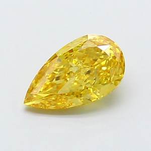 Diamante Cultivado en Laboratorio, Corte Pera, 1.05ct, VS2, Amarillo Intenso - Product Image 1
