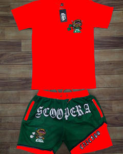 2022 conjunto de pantalones cortos deportivos para hombre con logotipo personalizado, chándal transpirable bordado con estilo para el verano - Product Image 5