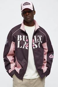 Chaqueta deportiva cortavientos con cremallera completa y logotipo personalizado para hombre, ropa deportiva con hilo de colores para gimnasio, ropa de entrenamiento para correr para hombre - Product Image 6