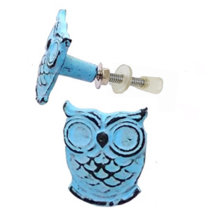 ลูกบิดและตู้เหล็กหล่อดีไซน์นกฮูกสีฟ้าที่ทันสมัยสำหรับห้องครัวห้องน้ำห้องนั่งเล่นเฟอร์นิเจอร์และตู้ - Product Image 2