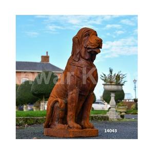 Vente chaude de haute qualité robuste or antique chien Sculptures pour la maison jardin cour Patio décor - Product Image 5