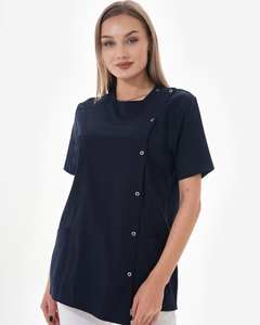 Diseño por encargo Ropa de verano Hospital Scrubs Sets U-Neck 100% Calidad superior con botón Tich Elegante traje de hospital - Product Image 1