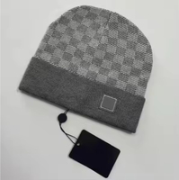 Gorro Jacquard Unisex de Invierno, Color Sólido, Tejido, Multicolor, para Playa y Viajes, 100% Acrílico, Moderno, Cómodo, Duradero, Personalizable