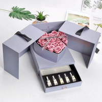 Boîte d'emballage de fleurs de cube magique haut de gamme pour la Saint-Valentin