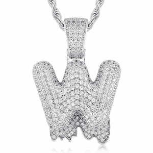 Bijoux de mode Hip Hop pendentif lettre personnalisée pendentif en argent 925 diamant cultivé en laboratoire pendentif glacé pour hommes et femmes - Product Image 1