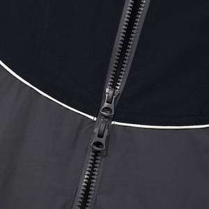 Custom Zip-Up Embroidered Logo Retro Nylon Track <b>Jacket</b> Piping Detail Softshell Outdoor Windbreaker for Men - Product Image 4