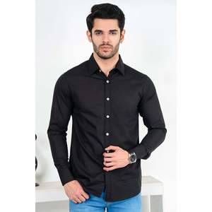 Chemise décontractée pour homme SHILOW avec logo personnalisé, anti-rides, 100% coton, boutonnée, tissu Oxford et popeline, rayée, manches longues - Product Image 1