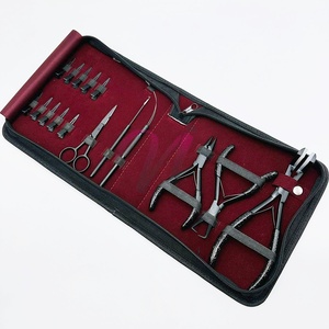 Pince à extensions de cheveux pour le pressage des perles, pince de qualité supérieure, noire mate, pour extensions de cheveux avec poignée scintillante - Product Image 5