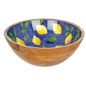 Tazón de servidor de comida portátil de estilo moderno, vajilla para el hogar y el Hotel, decoración, ensalada de verduras, servir y mezclar, tazón de madera - Product Image 2