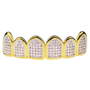 Super elegante Hip Hop moda diamante Grillz hecho a medida para hombres y mujeres joyería a los mejores precios de la India - Product Image 1