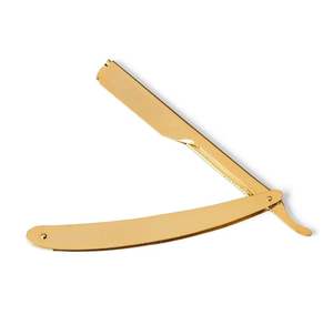 Maquinilla de afeitar de borde recto de grado industrial Mango plegable de acero inoxidable dorado de alta calidad para esquilar - Product Image 6