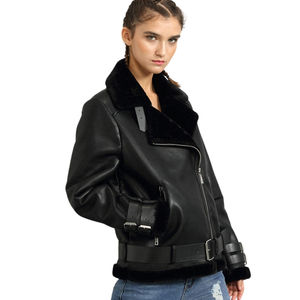 Veste en fourrure d'agneau patchwork de nouvelle conception, veste d'hiver de luxe haut de gamme, tendance, chaude, confortable et élégante - Product Image 3