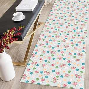 Tapis aux fleurs colorées, tapis moderne, tapis aux fleurs vertes, tapis floraux, tapis imprimé, tapis gobelin - Product Image 5