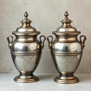 Urne en métal gravée personnalisée faite à la main directe d'Inde pour cendres humaines Vase de crémation personnalisé en quantité en vrac - Product Image 4