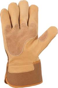Gants de travail en cuir Paume en cuir synthétique et patchs en daim synthétique Poignet de sécurité Protection des jointures - Product Image 3