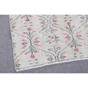 พรมตุรกี, พรมขนาดเล็ก 2.6x5.1 ฟุต, พรมขนสัตว์สีเทาแดง - Product Image 4