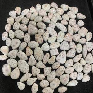 Cabujón de Thomsonita Natural de grado AAA hermoso jaspe rosa piedra preciosa suelta proveedor mayorista de piedras preciosas verdes - Product Image 1