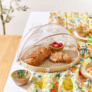 Anti-dust Natural Seagrass Food Cover Large Medium <b>Small</b> <b>Tray</b> With Folding Net From Vietnam - Product Image 3